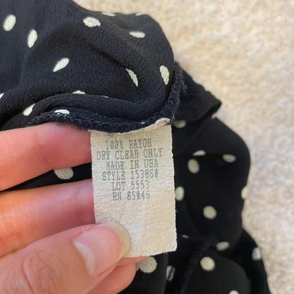 Vintage polka dot button down dress size 12 (fits like a small) - Picture 7 of 7
